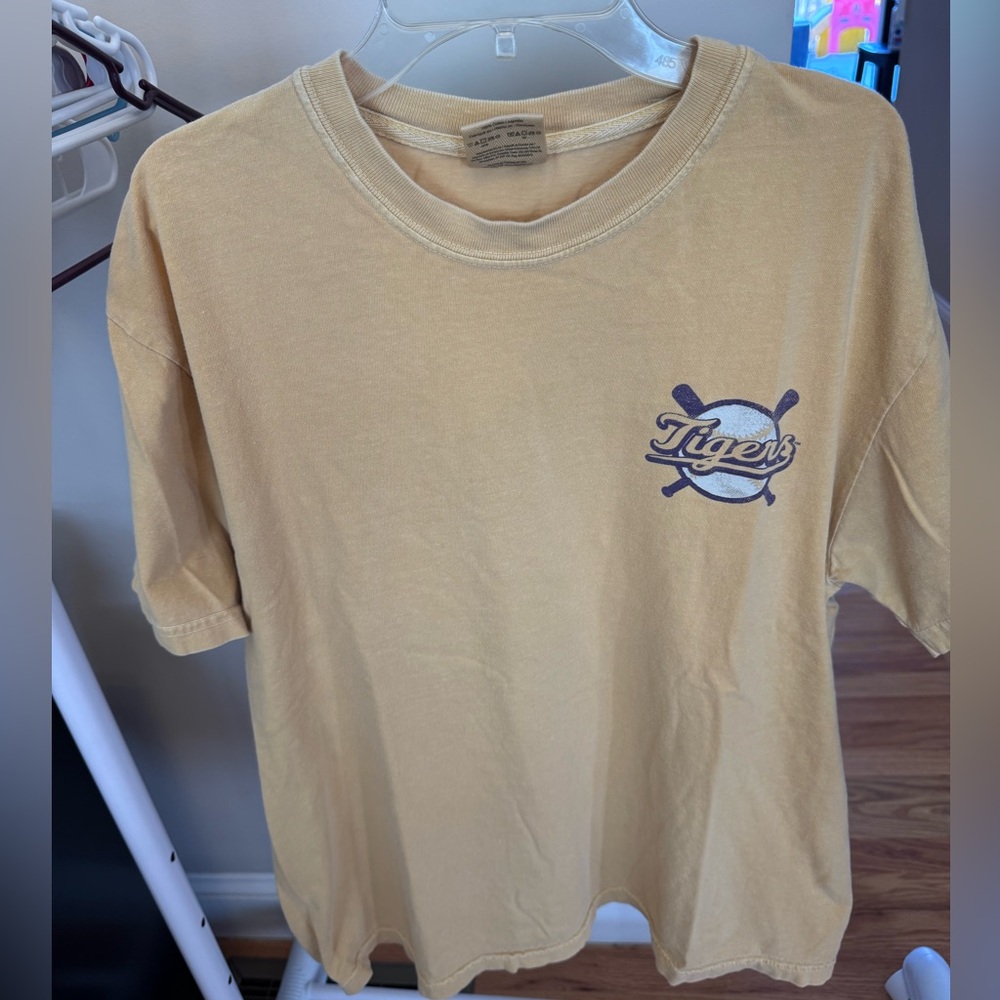 Comfort Colors Yellow LSU Baseball Graphic Tee
